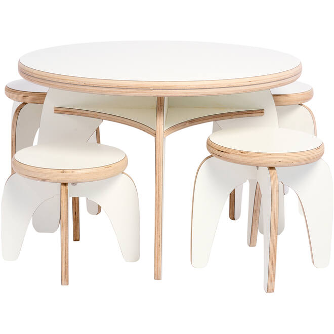 Rolf More - Ronde tafel, wit, hoogte B2 (53 cm)